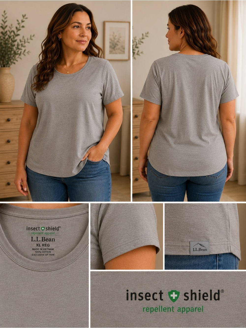 L.L. Bean Women's Insect Shield® Short-Sleeve Tee XL